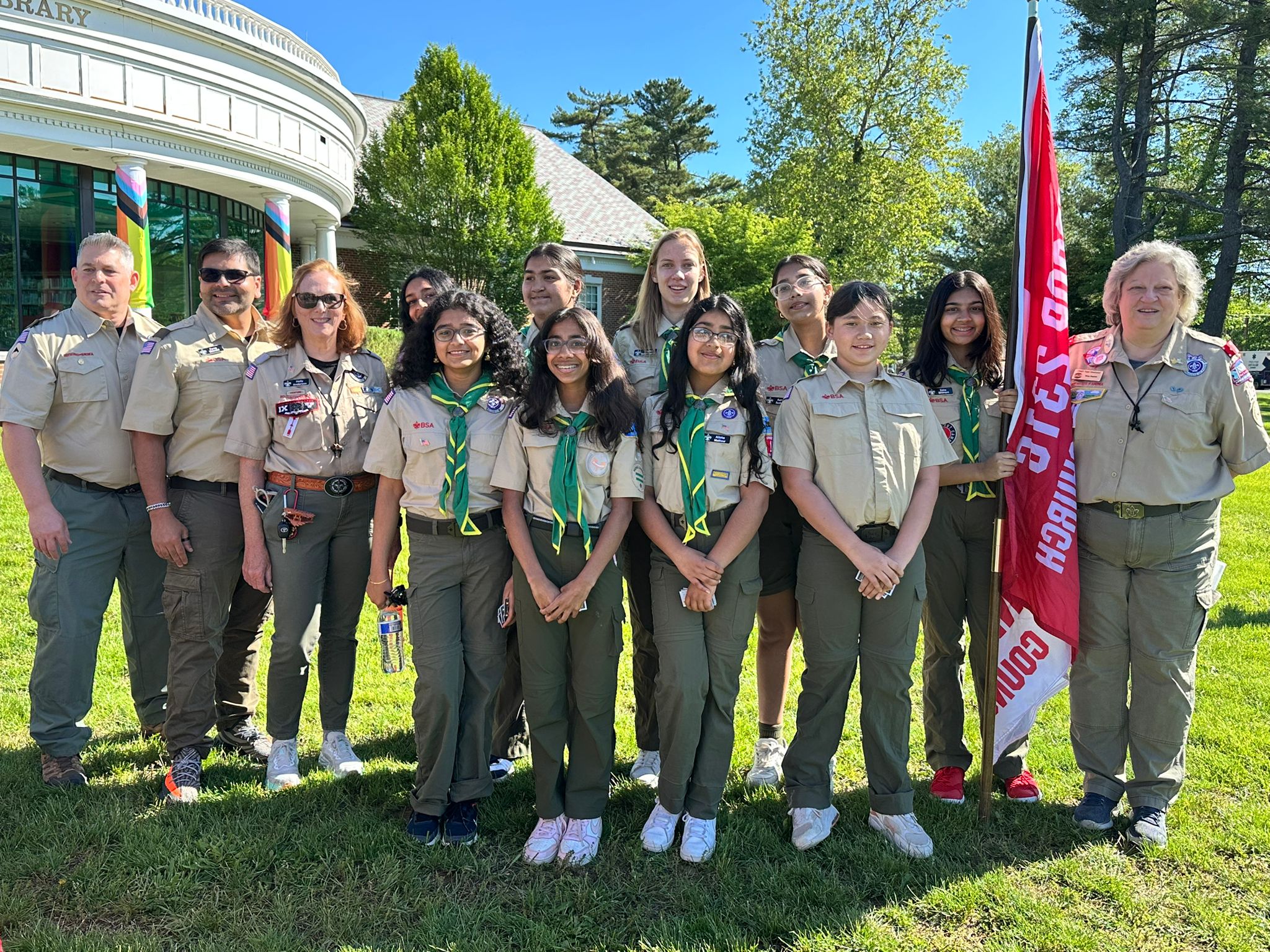 Troop 16 scouts together